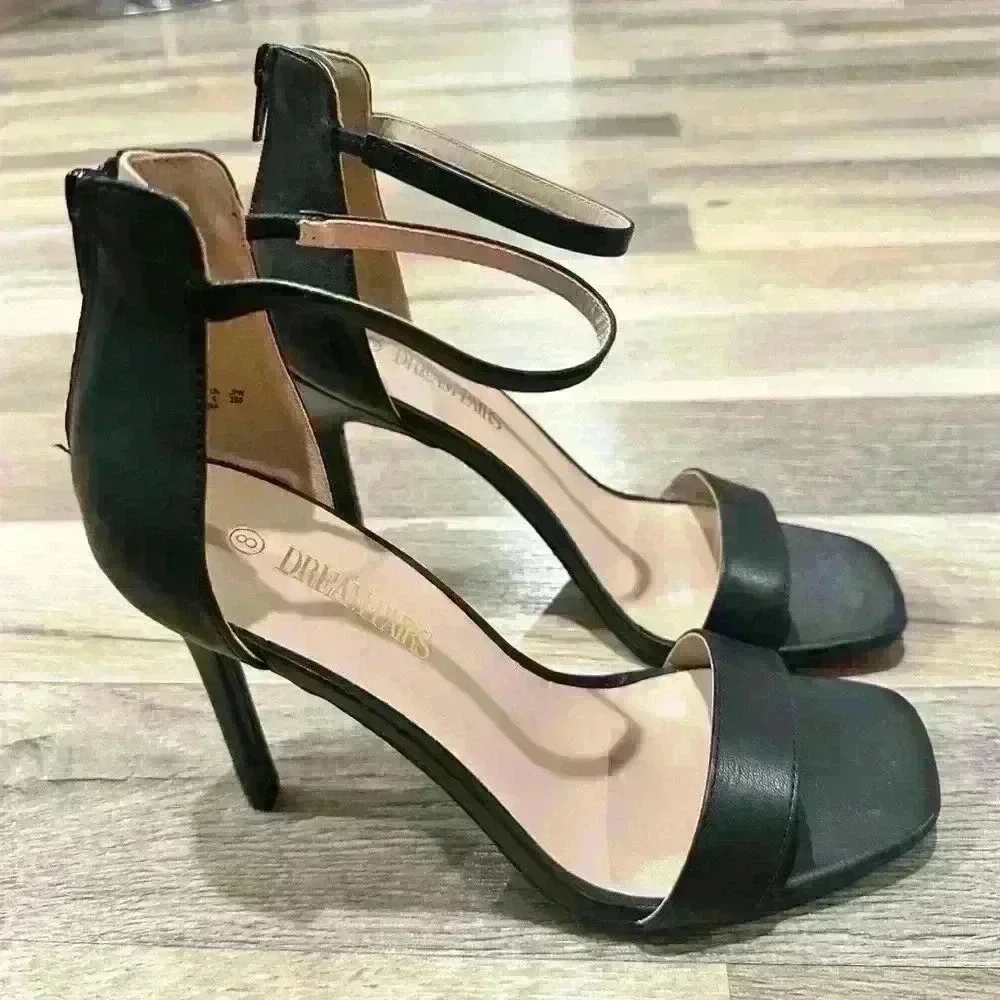 DREAM PAIRS High Heels Stillettos Square Toe Heels for Women Sz 8 NWOT - Picture 3 of 5